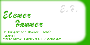 elemer hammer business card